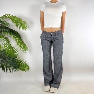 Women's Vintage Y2K Indie Grunge Low Waisted Bootcut Dress Chino Pants / 1/2
